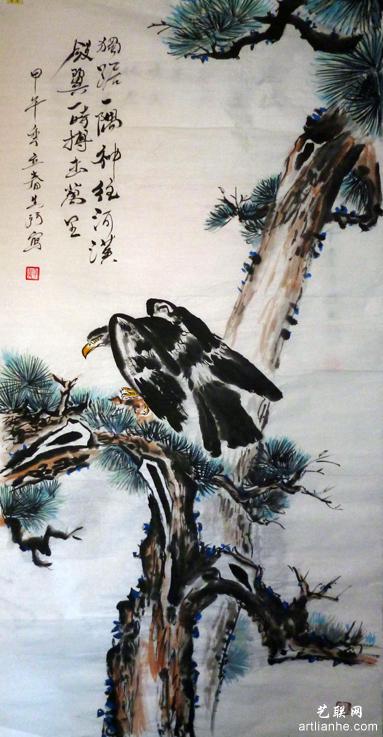 宁红光国画鹰系列作品赏析3