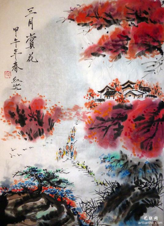 宁红光国画山水系列作品赏析2