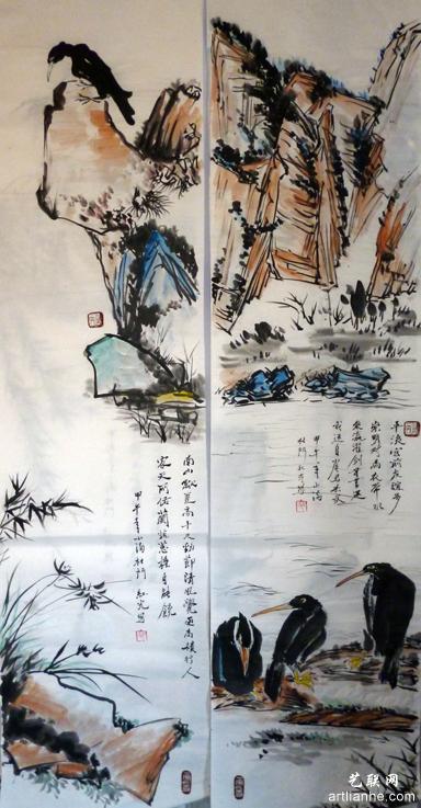 宁红光国画鹰系列作品赏析3