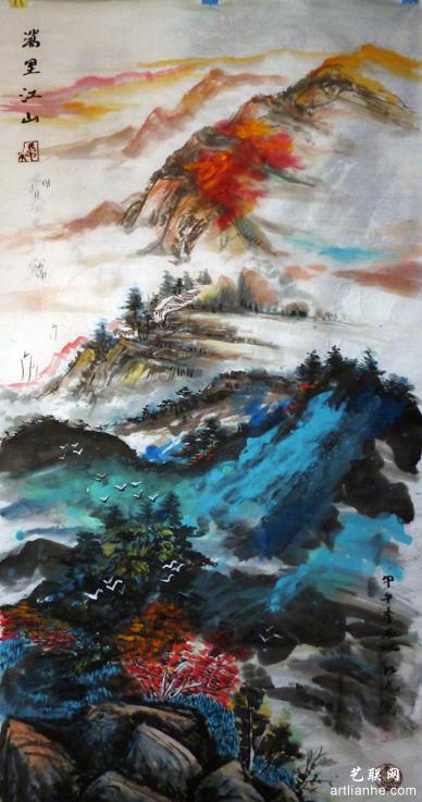 宁红光国画山水系列作品赏析2