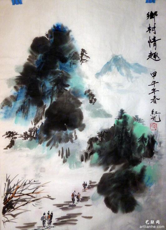 宁红光国画山水系列作品赏析2